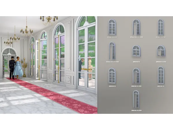 Maxis Match Le Jardin Window Set by Mincsims - The Sims 4 Custom Content