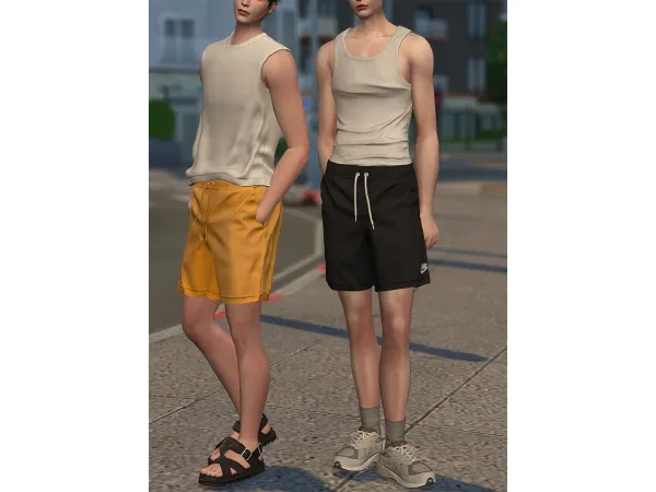 [Noru] am Tank Top 01, Casual Shorts 02