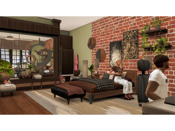 Maxis Match Rustical loft bedroom by Danuta720 - The Sims 4 Custom Content