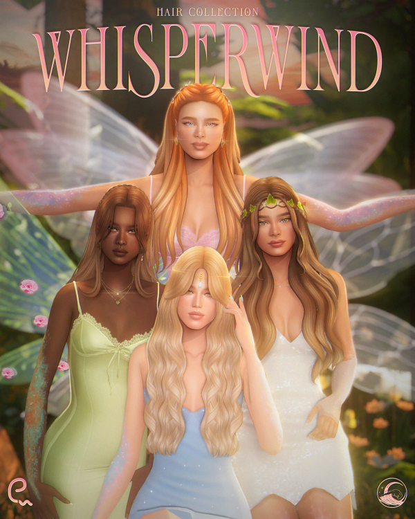 Maxis Match Whisperwind Hair Collection An Enriques4 Simstrouble Collaboration by simsfinds - The Sims 4 Custom Content