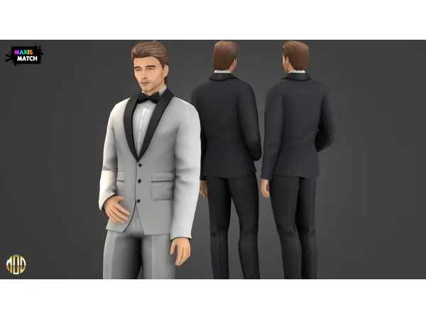 Maxis Match Luke Set Suit Top by modcollective - The Sims 4 Custom Content