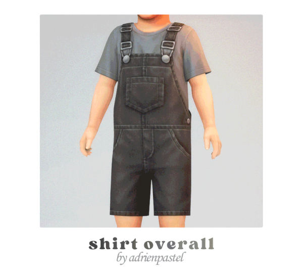 Maxis Match Shirt Overall (Toddlers) by simsfinds - The Sims 4 Custom Content