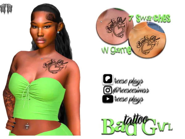 Bad Girl Tattoo by Reeseplays