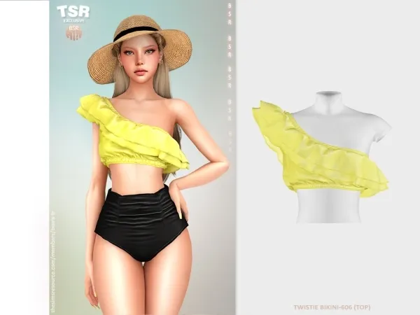Mix TWISTIE BIKINI 606 (TOP) BD1544 - The Sims 4 Custom Content
