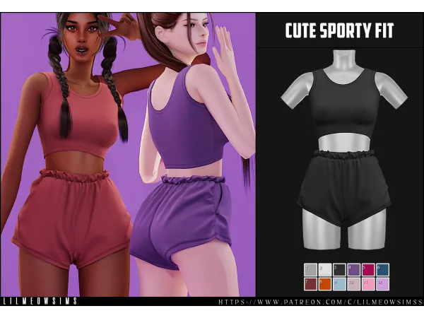 Maxis Match Cute Sporty Outfit - The Sims 4 Custom Content