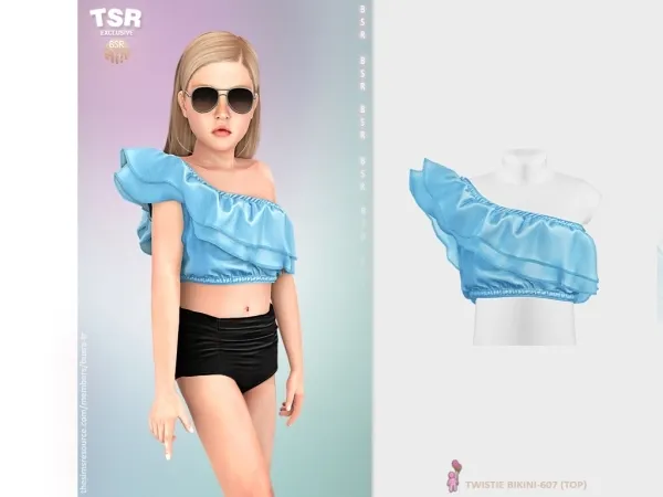 Mix ChildF TWISTIE BIKINI 607 (TOP) BD1546 by busratr - The Sims 4 Custom Content