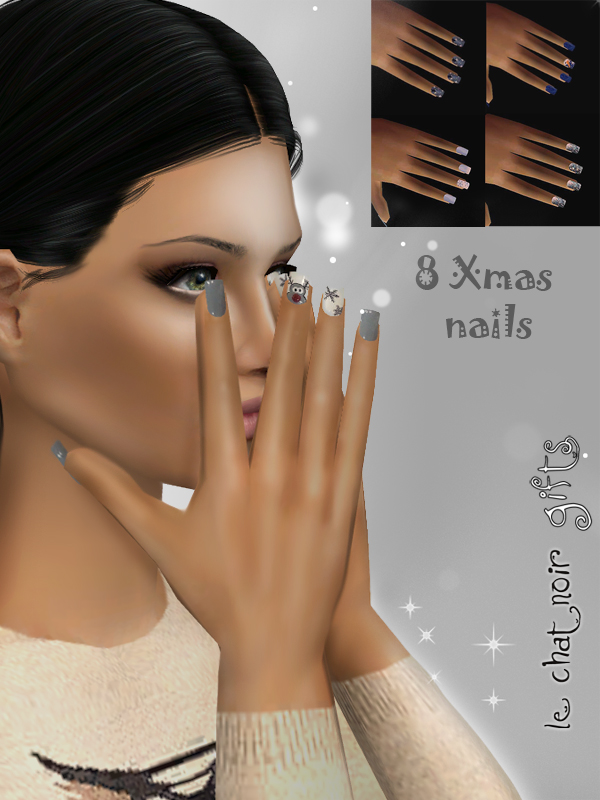 Sims2City Advent Mittens and nails by simsfinds - The Sims 2 Custom Content