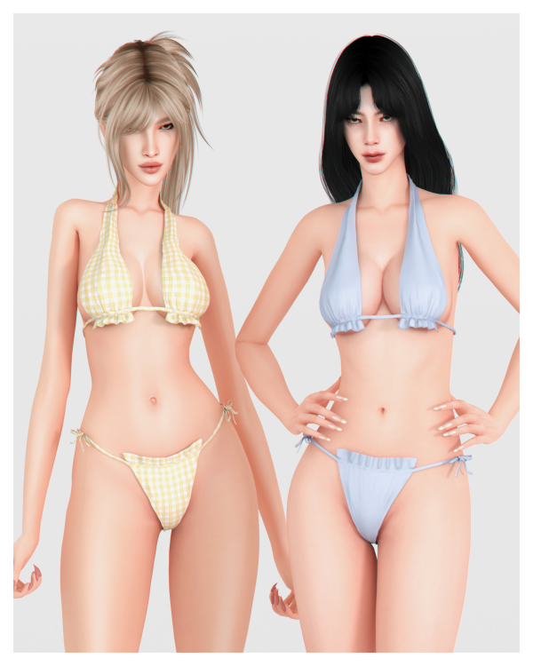 Alpha Amora Bikini by simsfinds - The Sims 4 Custom Content