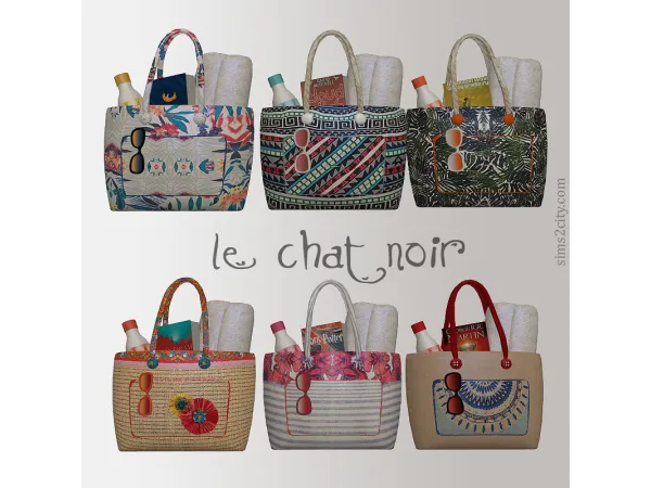 The kiss of sun beach bag by lechatnoirhouse - The Sims 2 Custom Content