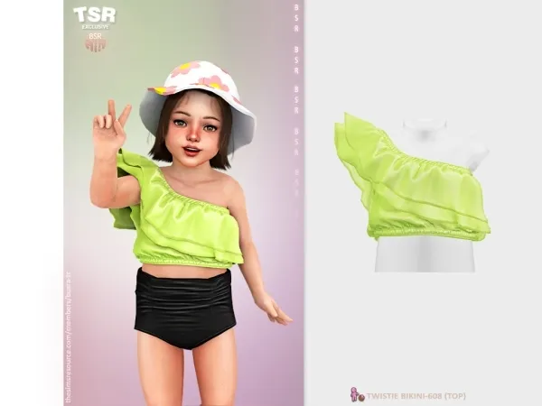 Mix ToddlerF TWISTIE BIKINI 608 (TOP) BD1548 - The Sims 4 Custom Content