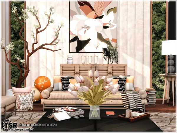 Mix LR31 Living Room - The Sims 4 Custom Content