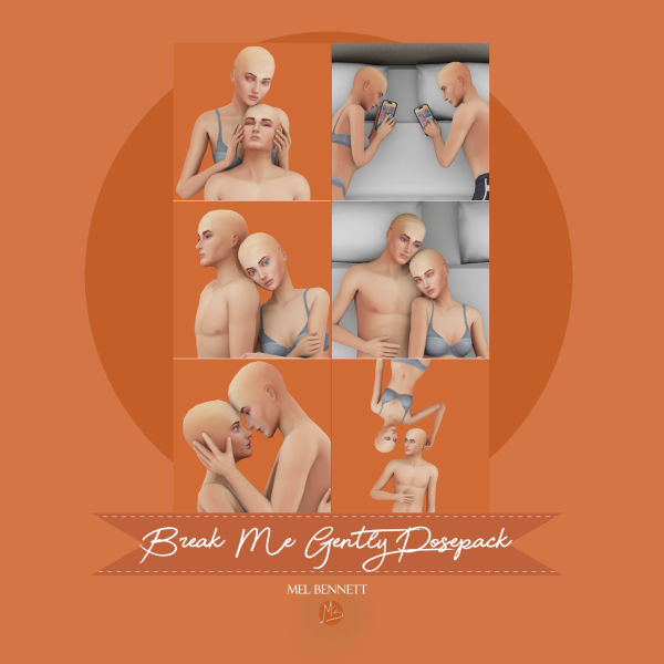Mix Break Me Gently Posepack by melbennett - The Sims 4 Custom Content