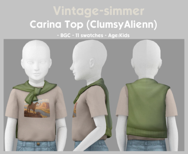 Maxis Match Maxis Match Top For Kids 3 simmer by simsfinds - The Sims 4 Custom Content