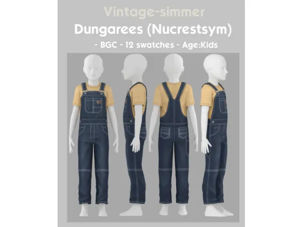 Maxis Match Dungarees for Kids! <3 by vintage-simmer