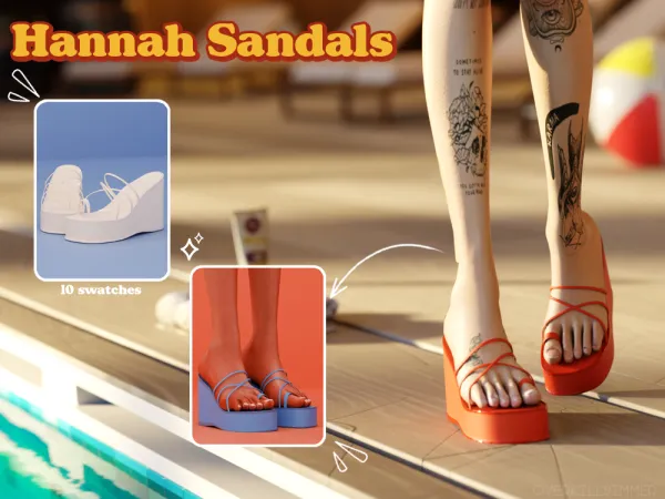 Alpha Hannah Sandals by overkillsimmer - The Sims 4 Custom Content