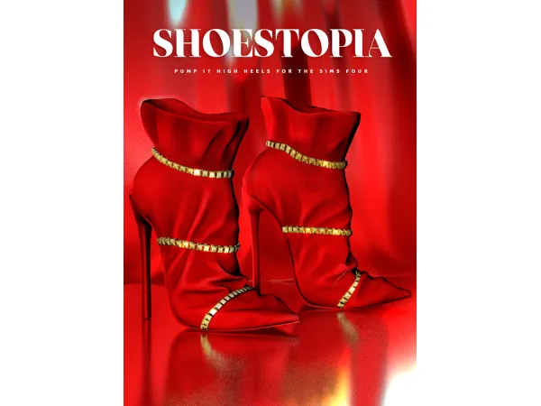 Alpha Pump It High Heeled Boots - The Sims 4 Custom Content