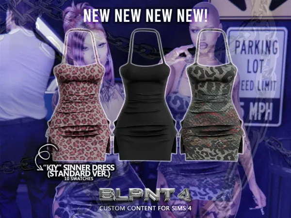 Alpha BLUPRNT KIY Sinner Dress (Standard Version) - The Sims 4 Custom Content