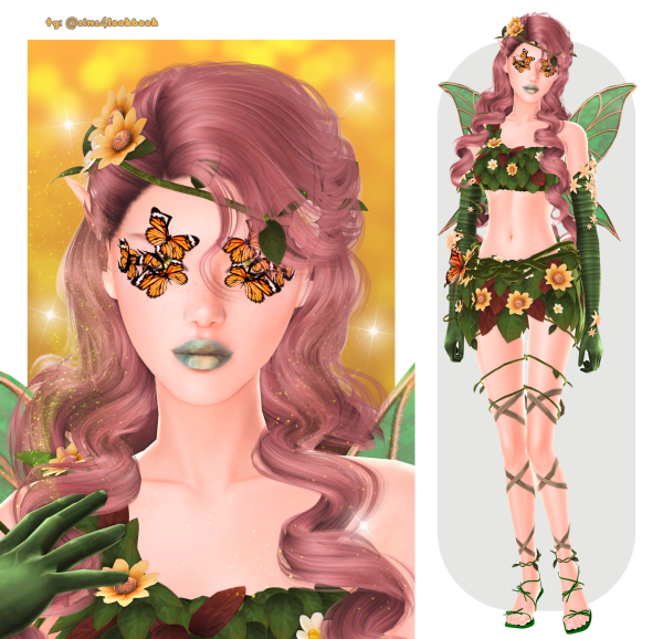 Alpha fairy lookbook by simsfinds - The Sims 4 Custom Content