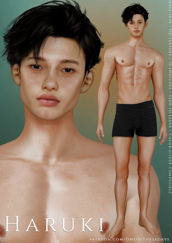 Alpha Haruki SKIN ( tray files) by oneofthesedays - The Sims 4 Custom Content