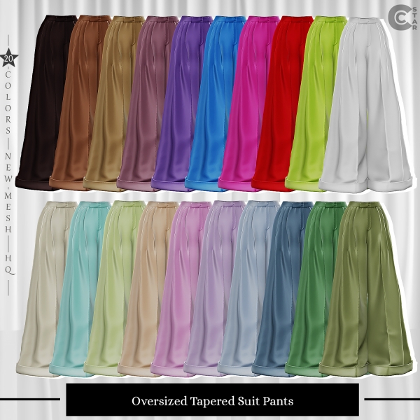 Alpha Oversized tapered suit pants cool_content_star by cool_content_star - The Sims 4 Custom Content