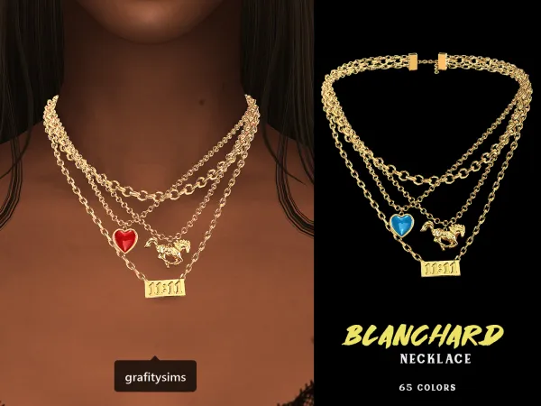 Alpha Blanchard Necklace by grafity-cc - The Sims 4 Custom Content