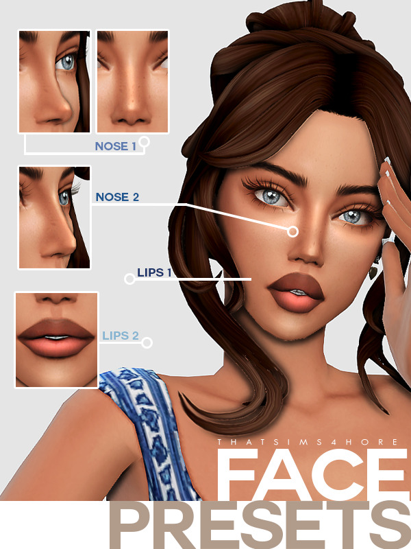 Mix face preset set by simsfinds - The Sims 4 Custom Content