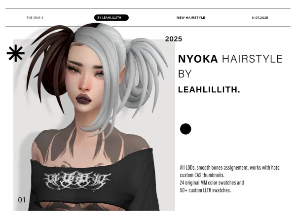 Maxis Match Nyoka Hairstyle by leahlillith - The Sims 4 Custom Content