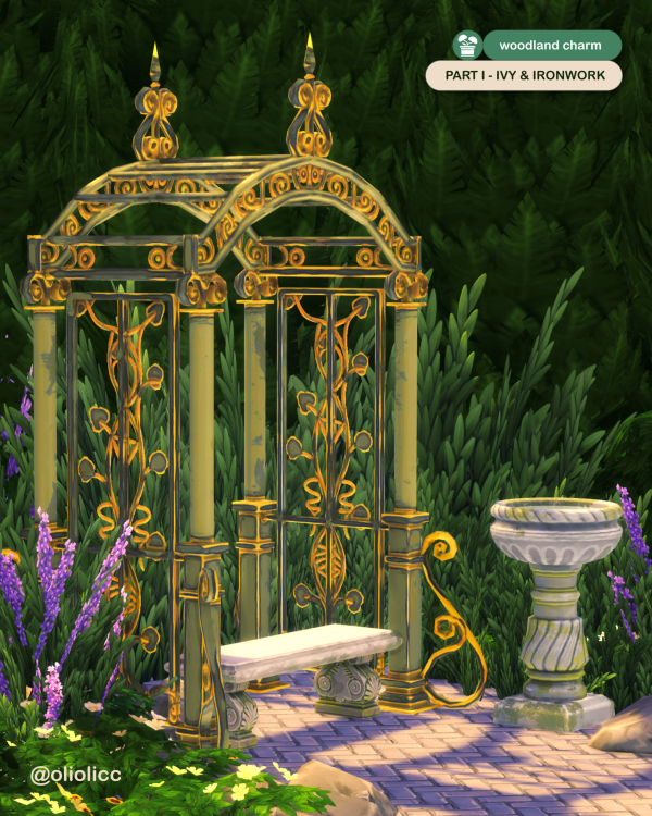 Maxis Match Woodland Charm Part I Ivy Ironwork by simsfinds - The Sims 4 Custom Content