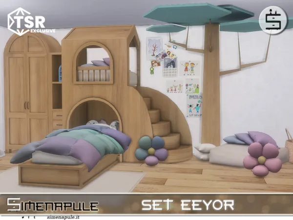 Maxis Match Set Eeyor by Simenapule - The Sims 4 Custom Content