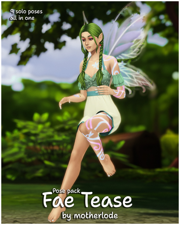 Mix Pose Pack Fae Tease by simsfinds - The Sims 4 Custom Content