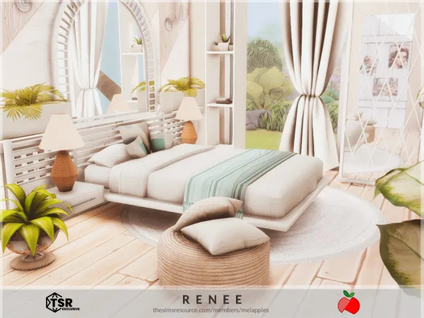 Mix Renee bedroom 1 by melanieapples - The Sims 4 Custom Content