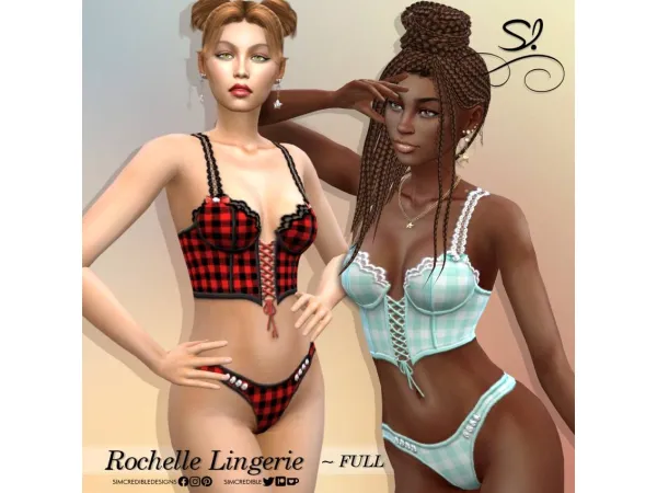 Mix Rochelle Lingerie Full - The Sims 4 Custom Content