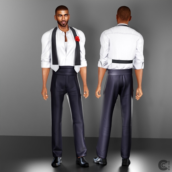 Alpha Button up shirt with waistcoat and a tank top cool_content_star by cool_content_star - The Sims 4 Custom Content