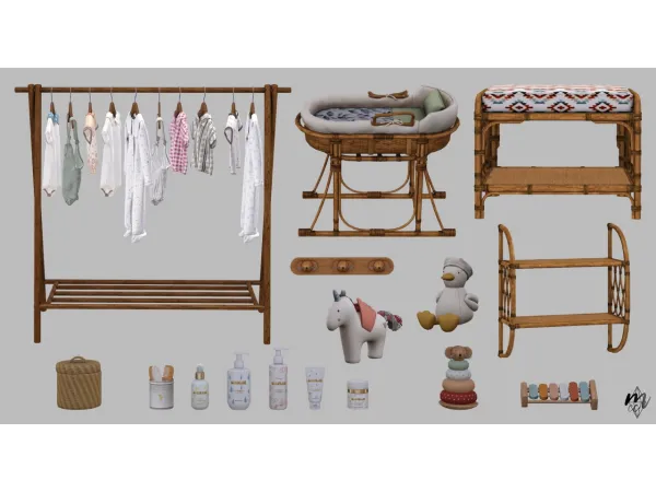 Cowbuild Rattan Nursery by simsfinds - The Sims 3 Custom Content