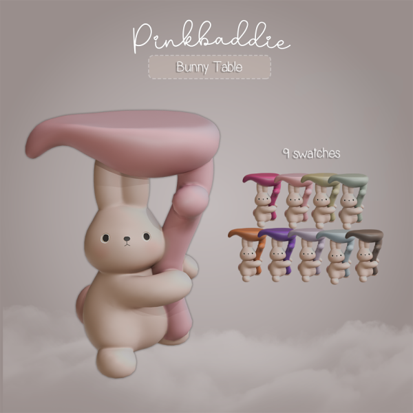Mix Bunny Table by pinkbaddie - The Sims 4 Custom Content