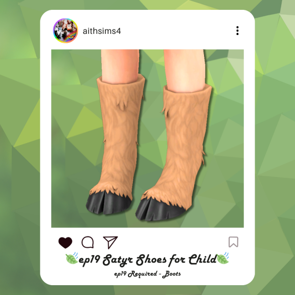 Maxis Match ep19 Satyr Shoes for Child by simsfinds - The Sims 4 Custom Content