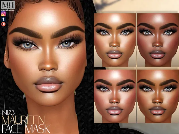 Alpha Maureen Face Mask N123 by magichandcc - The Sims 4 Custom Content