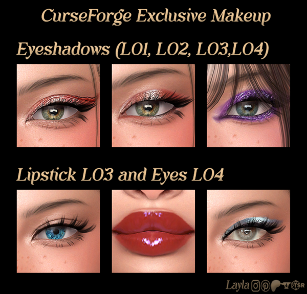Alpha CurseForge Exclusive Makeup 2 by simsfinds - The Sims 4 Custom Content