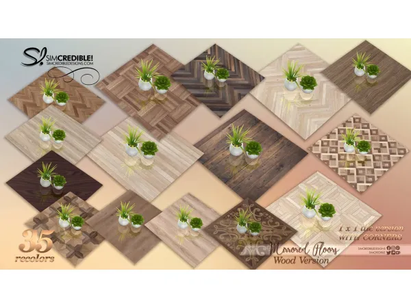 Alpha Wood mirrored floors - The Sims 4 Custom Content