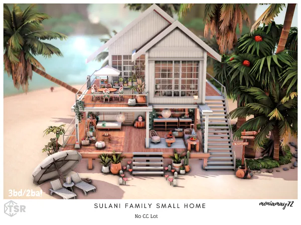 Maxis Match Sulani Family small Home - The Sims 4 Custom Content