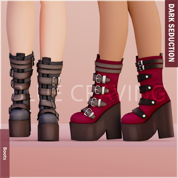 Maxis Match Blue Craving Straps Boots by bluecraving - The Sims 4 Custom Content