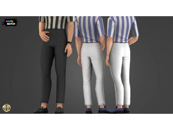 Maxis Match Aiden Set Pants by modcollective - The Sims 4 Custom Content