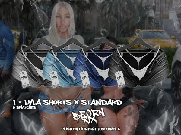 Alpha BEORN Lyla Shorts Standard Version by decayed - The Sims 4 Custom Content