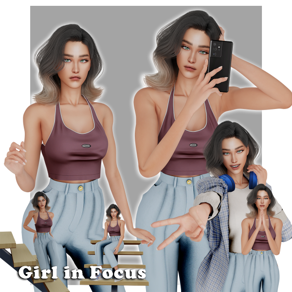 Alpha Girl in focus by simmer_creator - The Sims 4 Custom Content