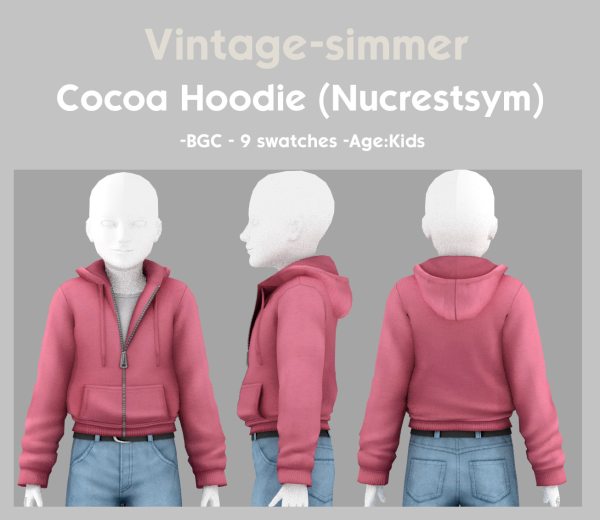 Maxis Match Maxis match hoodie for kids simmer by simsfinds - The Sims 4 Custom Content