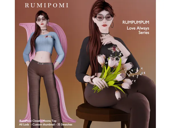 Alpha Rumpumpum_Moona Top - The Sims 4 Custom Content