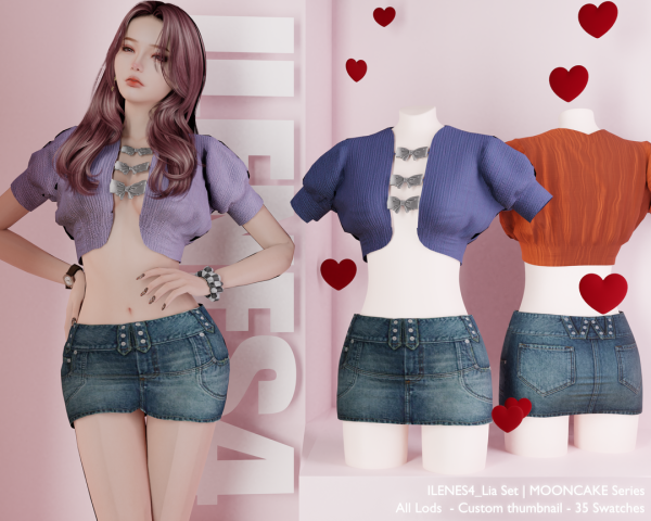 Alpha ILN Lia Set by ilenes4 - The Sims 4 Custom Content