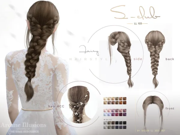 Alpha Arcane illusion Braid Long elf hairstyle (Fairy) Club by thesimsresource - The Sims 4 Custom Content