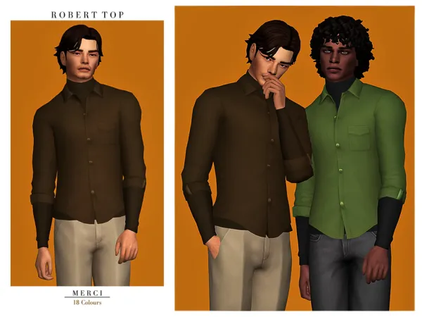 Maxis Match Robert Top by thesimsresource - The Sims 4 Custom Content