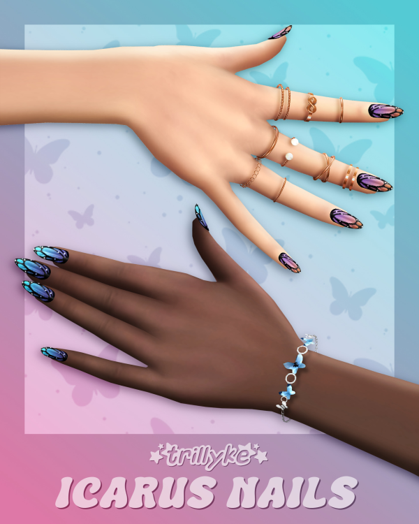 Maxis Match Icarus Nails by simsfinds - The Sims 4 Custom Content